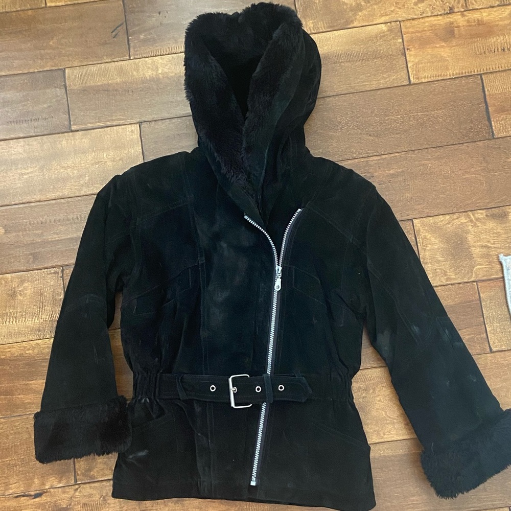 Black suede jacket!